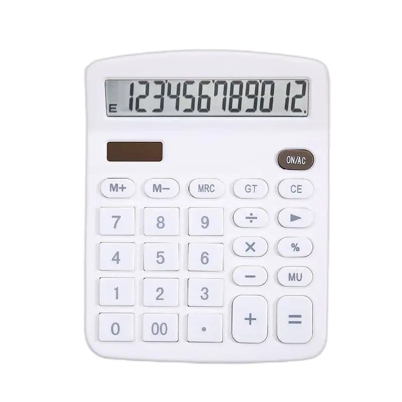 12 Digits Electronic Calculator Solar Calculator Dual Power Supply Calculator for Home Office School Financial Accounting Tools