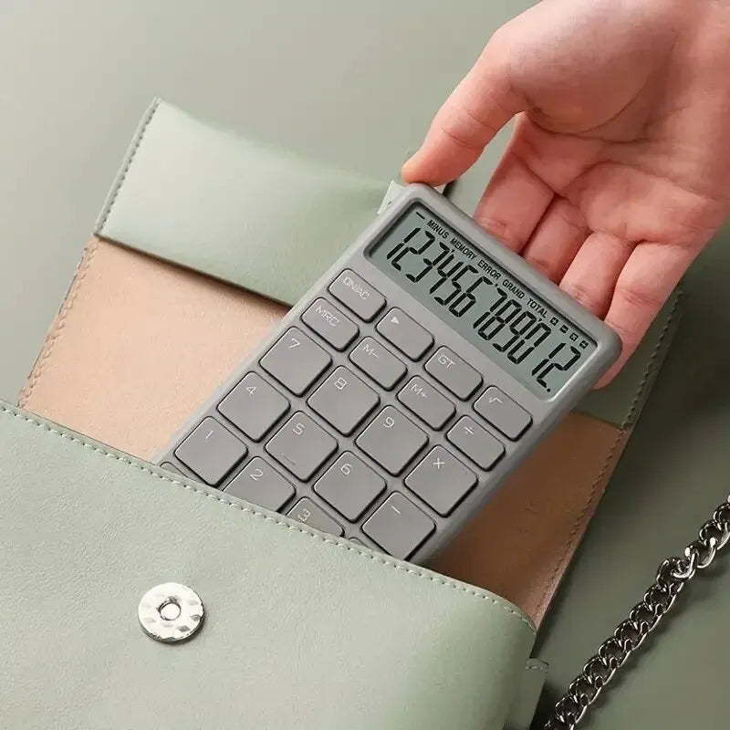 12 Digits Electronic Calculator Solar Calculator Dual Power Supply Calculator for Home Office School Financial Office Electronic