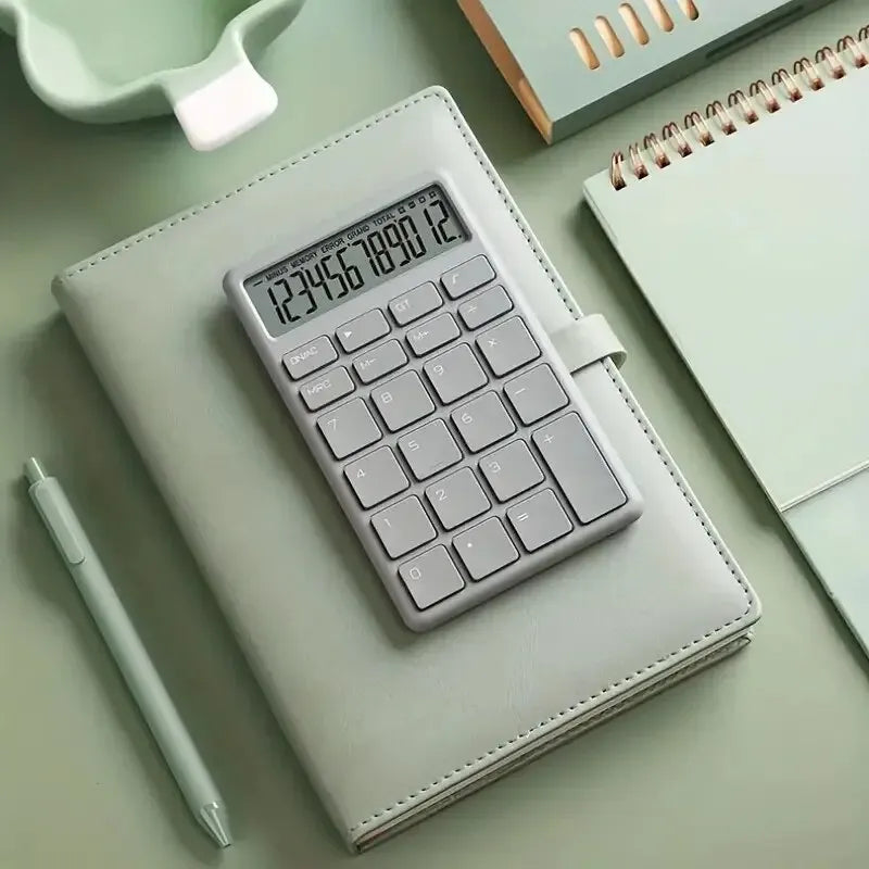 12 Digits Electronic Calculator Solar Calculator Dual Power Supply Calculator for Home Office School Financial Office Electronic