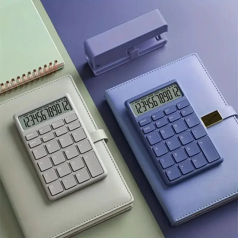 12 Digits Electronic Calculator Solar Calculator Dual Power Supply Calculator for Home Office School Financial Office Electronic